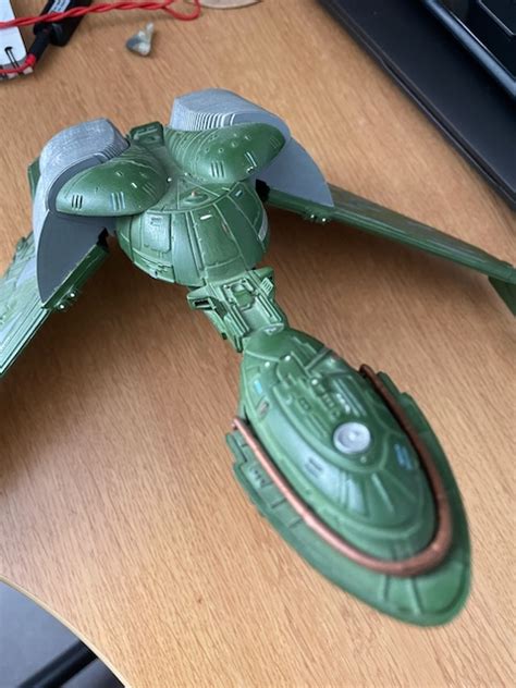 Amt Klingon Bird Of Prey Refurb With Green Strawberry Aftermarket Parts