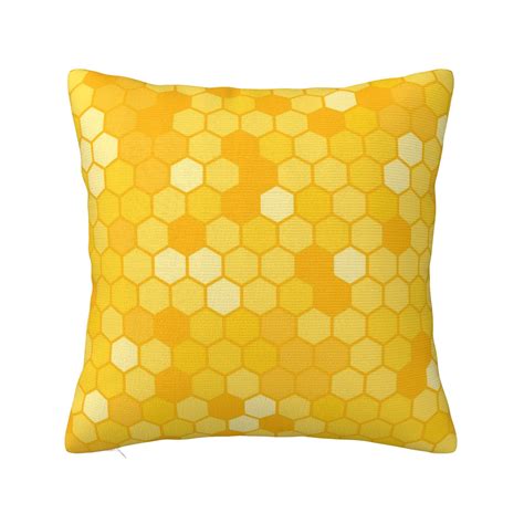 Zicancn Abstract Hexagonal Grid Bee Honey Throw Pillow Covers Bed