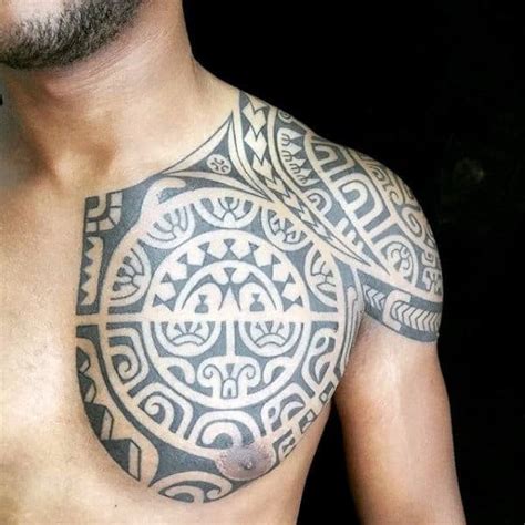 Tribal Chest Tattoos For Men Masculine Design Ideas