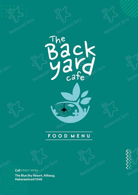 Menu at The Backyard Café Alibaug Alibag