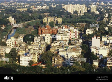aerial view  pune city maharashtra india asia stock photo alamy