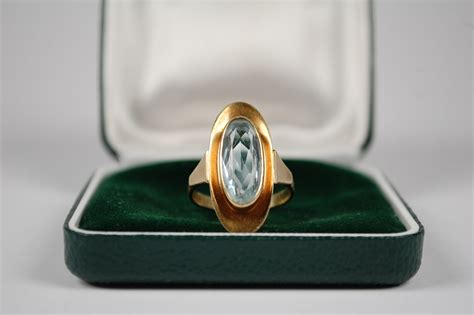 Ring Mit Aquamarin Gold G Ringgr E Ma Shops