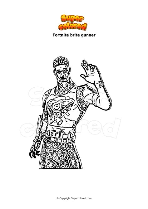 Disegno Da Colorare Fortnite Brite Gunner Supercolored