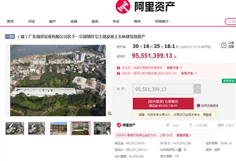 起拍价超9555万！南海九江一宗超238万方宅地登法拍 带5栋房屋建筑使用权证宗地业有限公司