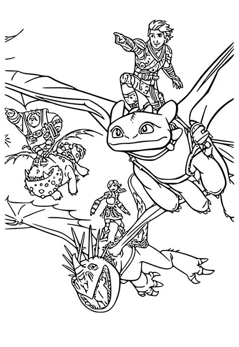 Free Printable How To Train Your Dragon Flight Coloring Page Sheet And