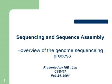 Ppt Sequencing And Sequence Assembly Powerpoint Presentation Free