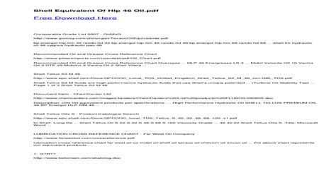 Hydraulic Oil Viscosity Chart Pdf - Minga