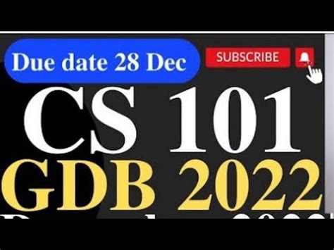 Cs Gdb Solution Due Date Dec Cs Gdb Solution Fall