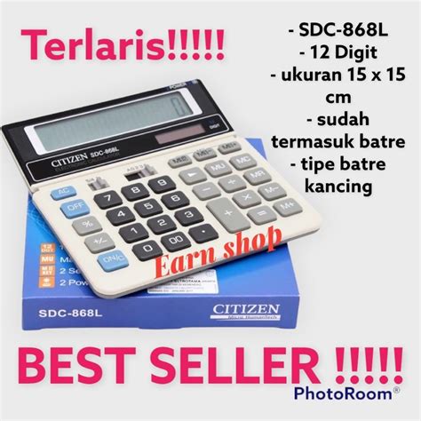 Jual Citizen Calculator Sdc L Digit Kalkulator Desktop Meja