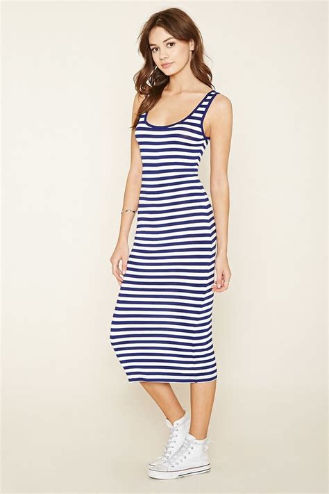 Striped Midi Dress A Sleeveless Knit Midi Dress Featuring Allover