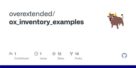 GitHub Overextended Ox Inventory Examples