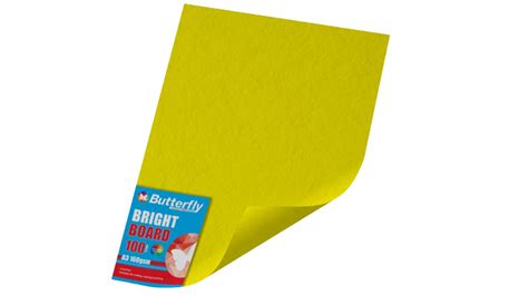 Butterfly Board A Bright Gsm Yellow S Strive Stationers