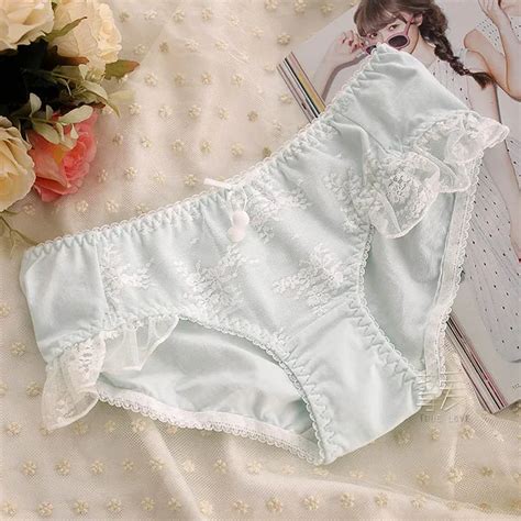 2017 Autumn New Japanese Cute Girl Low Waist Sexy Panties Lace Cotton Underwear Women Briefs