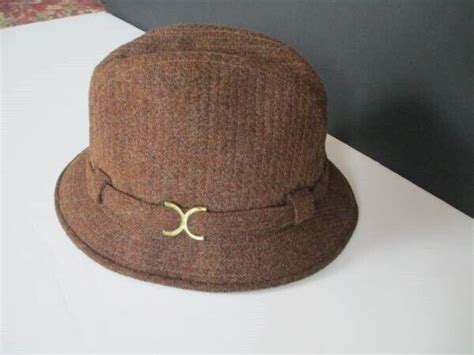 Vintage Mens Stetson Fedora Hat In Brown Tweed 100 Gem