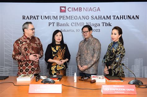 RUPST CIMB Niaga Setujui Laporan Tahunan Dan Konsolidasian Tahun Buku 2022