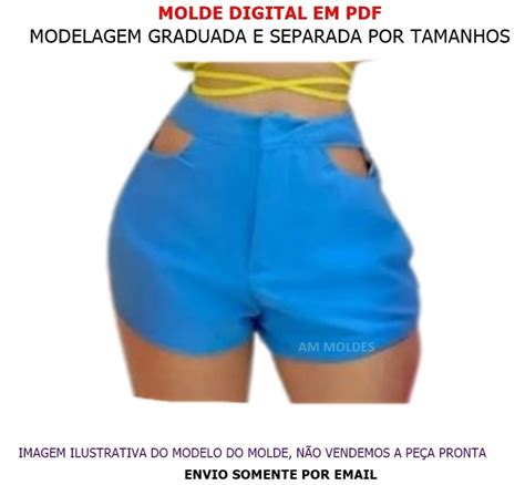 Molde Short Feminino Cintura Alta Fecorte Elo