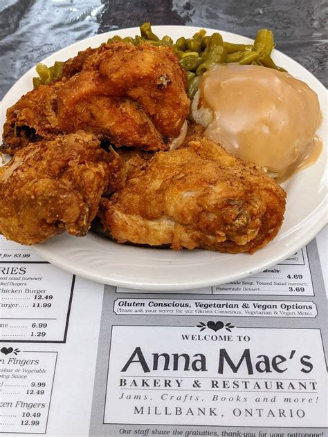 Menu at Anna Mae's Bakery & Restaurant, Millbank