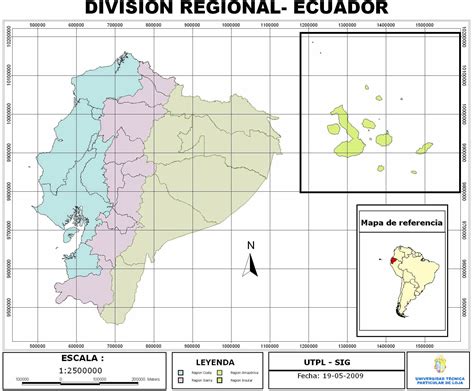 Ecuador Regions Map