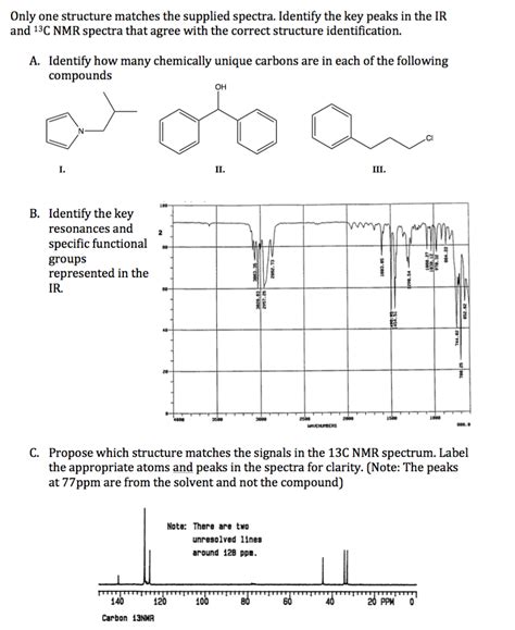 Solved Only One Structure Matches The Supplied Spectra