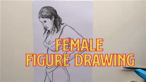 Pencil Drawing Technique Female Figure Sketch Drawing Process Youtube