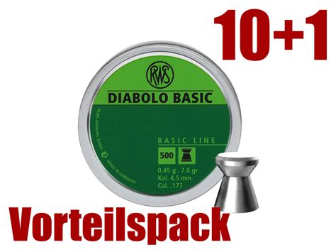 Vorteilspack Flachkopf Diabolos Rws Basic Kaliber Mm G