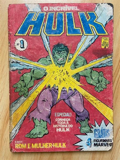 Hq O Incrível Hulk 01 Ed Abril 1983 Original Livro Editora Abril