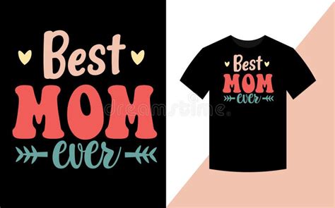 Best Mom Ever Mother S Day Best Retro Groovy T Shirt Design Stock