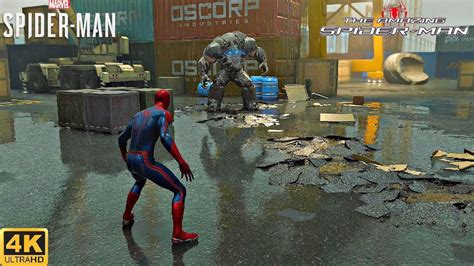 Spider Man Vs Rhino And Scorpion With Tasm Suit Marvel S Spider Man