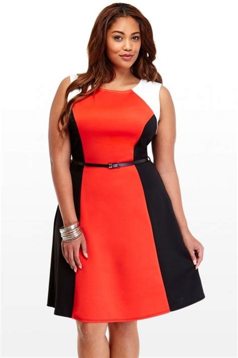 Plus Size Miranda Colorblock Dress Fashion To Figure Unique Clothes