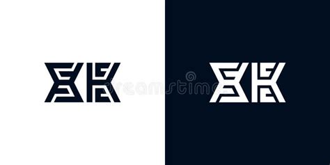 Minimal Creative Initial Letters Xk Logo Stock Vector Illustration Of