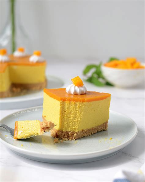 No Bake Eggless Mango Cheesecake