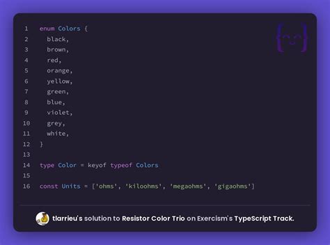 Tlarrieu S Solution For Resistor Color Trio In Typescript On Exercism