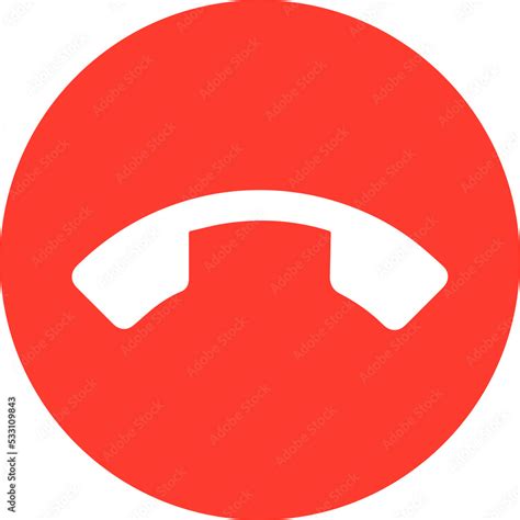 End Phone Call Icon Incoming Call Interface Illustration Stock