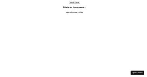 Theme Context Codesandbox