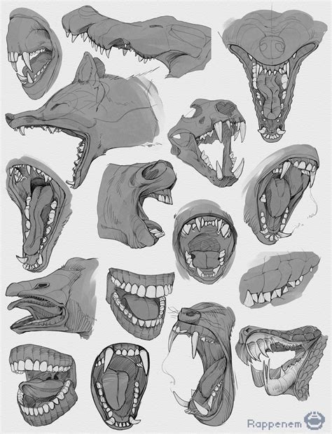 How To Draw Dog Teeth