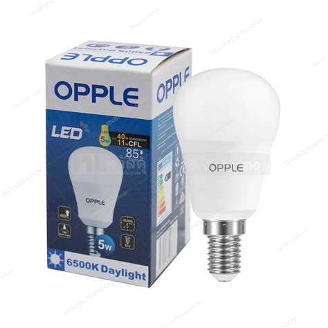 หลอดไฟ Led E14 5w Daylight Opple รุ่น E1p45 E14 5w Dlctv6 Bnb Home