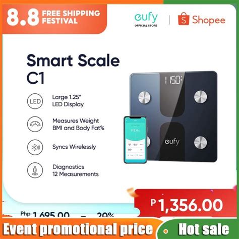 Eufy By Anker Smart Scale C1 Bluetooth Weighing Scale Wireless Digital