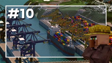 Let S Build A City Cargo Port Minecraft Timelapse Youtube