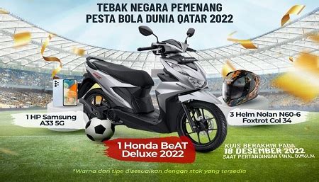 Tebak Negara Pemenang Piala Dunia Qatar Berhadiah Motor Honda Beat