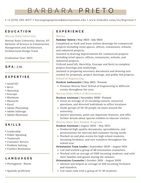 Resume Barbara Prieto By Barbara Prieto Issuu