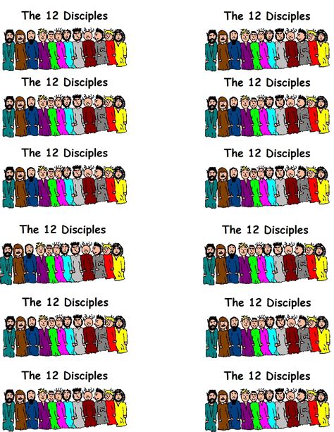 12 Disciples Worksheet