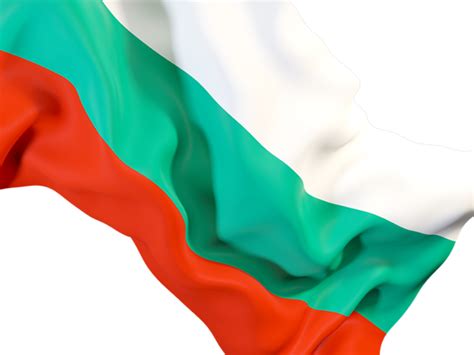 Waving flag closeup. Illustration of flag of Bulgaria