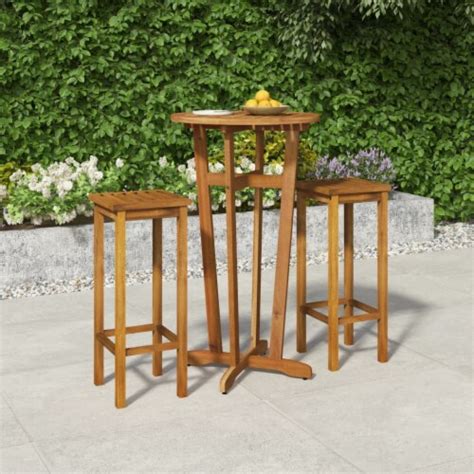 Vidaxl Piece Patio Bar Set Solid Wood Acacia X X