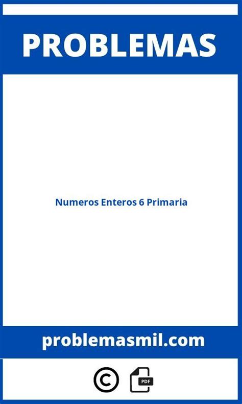 Problemas De Numeros Enteros Primaria 5661 Hot Sex Picture