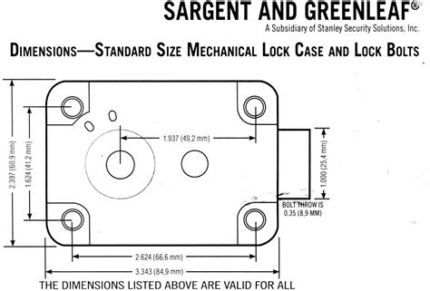 Sargent And Greenleaf Old Style Lock Package 6730 101