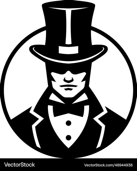 Logo Of A Gentleman In Bowler Hat Royalty Free Vector Image