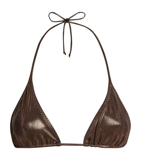 Womens Norma Kamali Brown String Bikini Top Harrods Countrycode