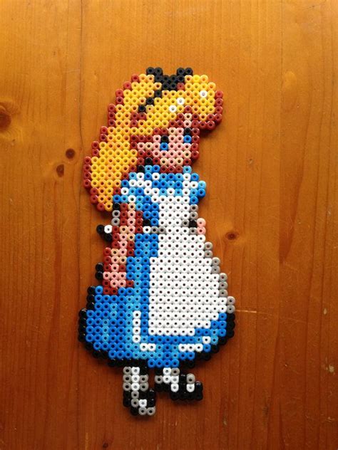 Alice Alice In Wonderland Pixel Bead Character Perler Bead Disney