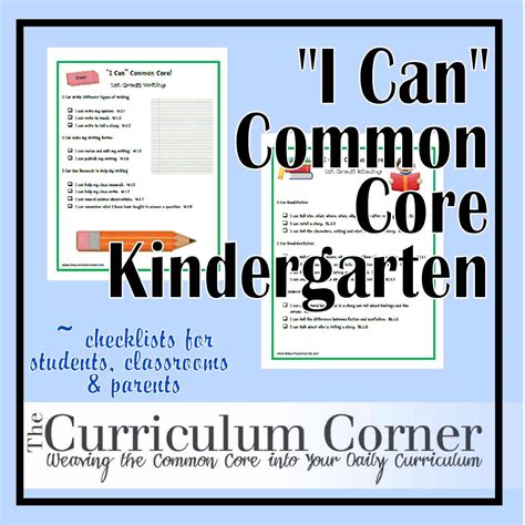 “i Can” Common Core Standards For Kindergarten