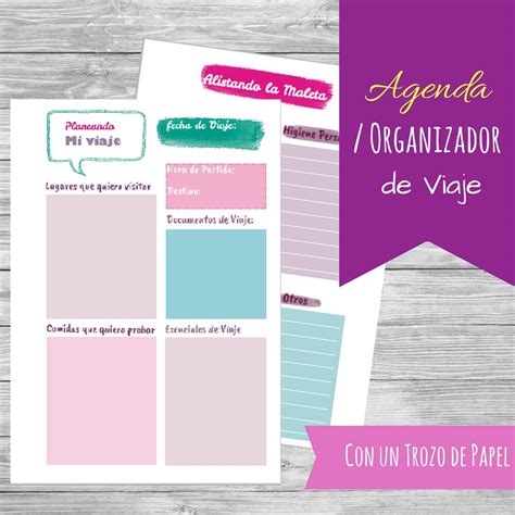 Agenda Organizador De Viaje Para Imprimir